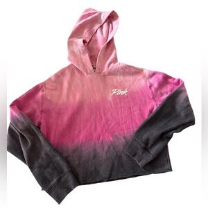 Victorias secret Pink tie dye cropped hoodie XS